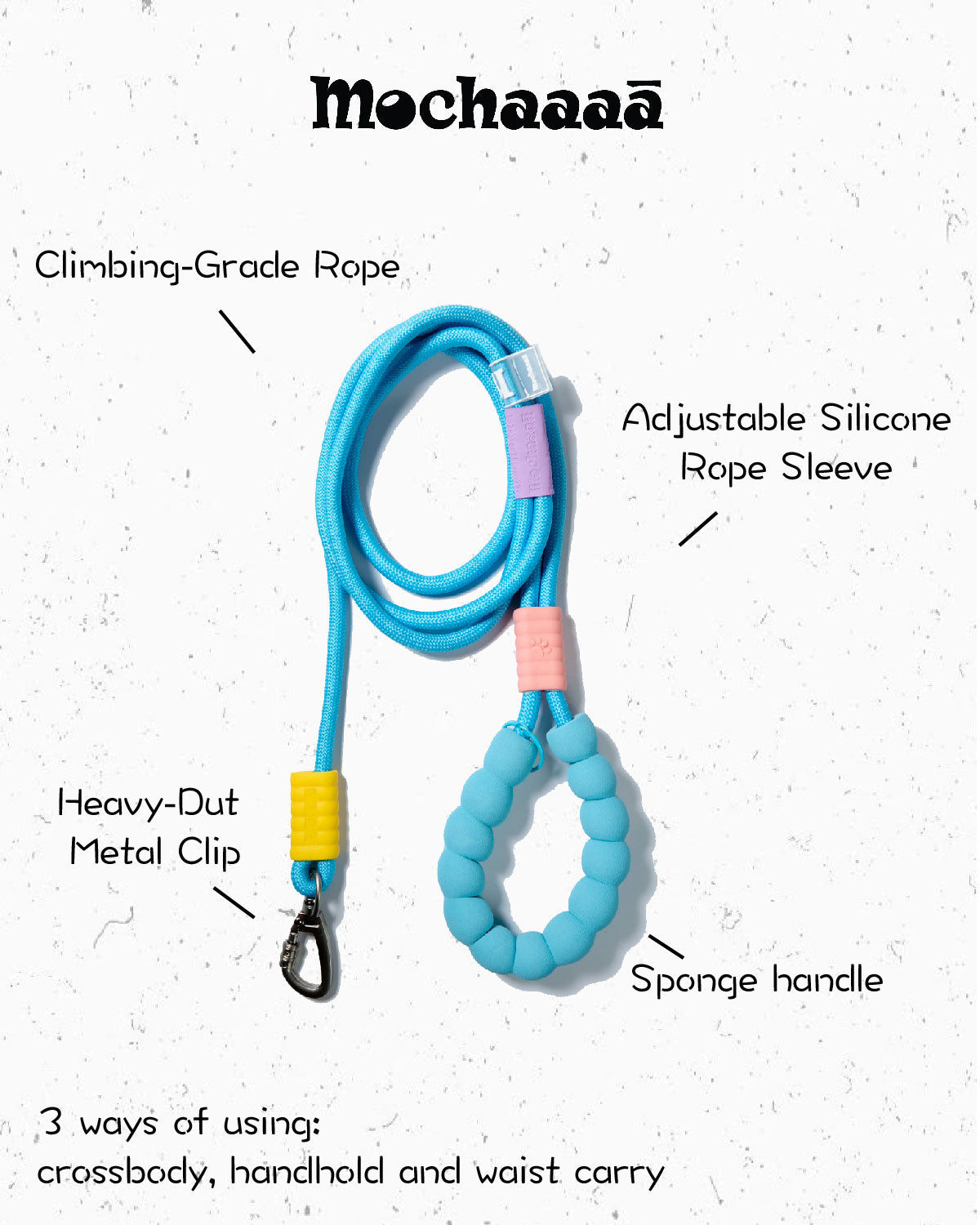 Dopamine Color Dog Leash - Hands Free