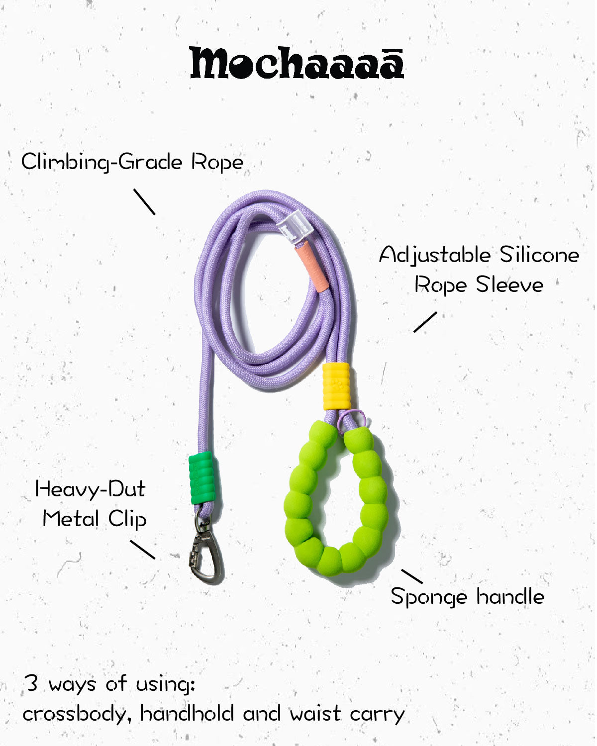 Dopamine Color Dog Leash - Hands Free