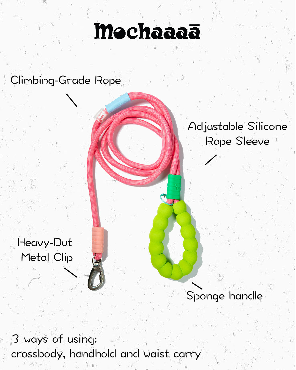 Dopamine Color Dog Leash - Hands Free
