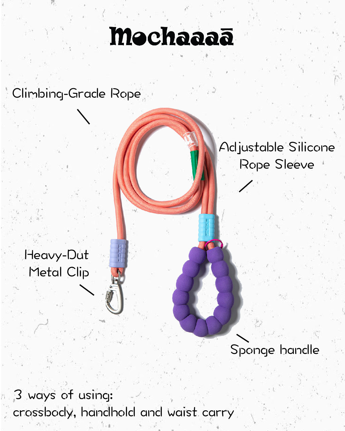 Dopamine Color Dog Leash - Hands Free