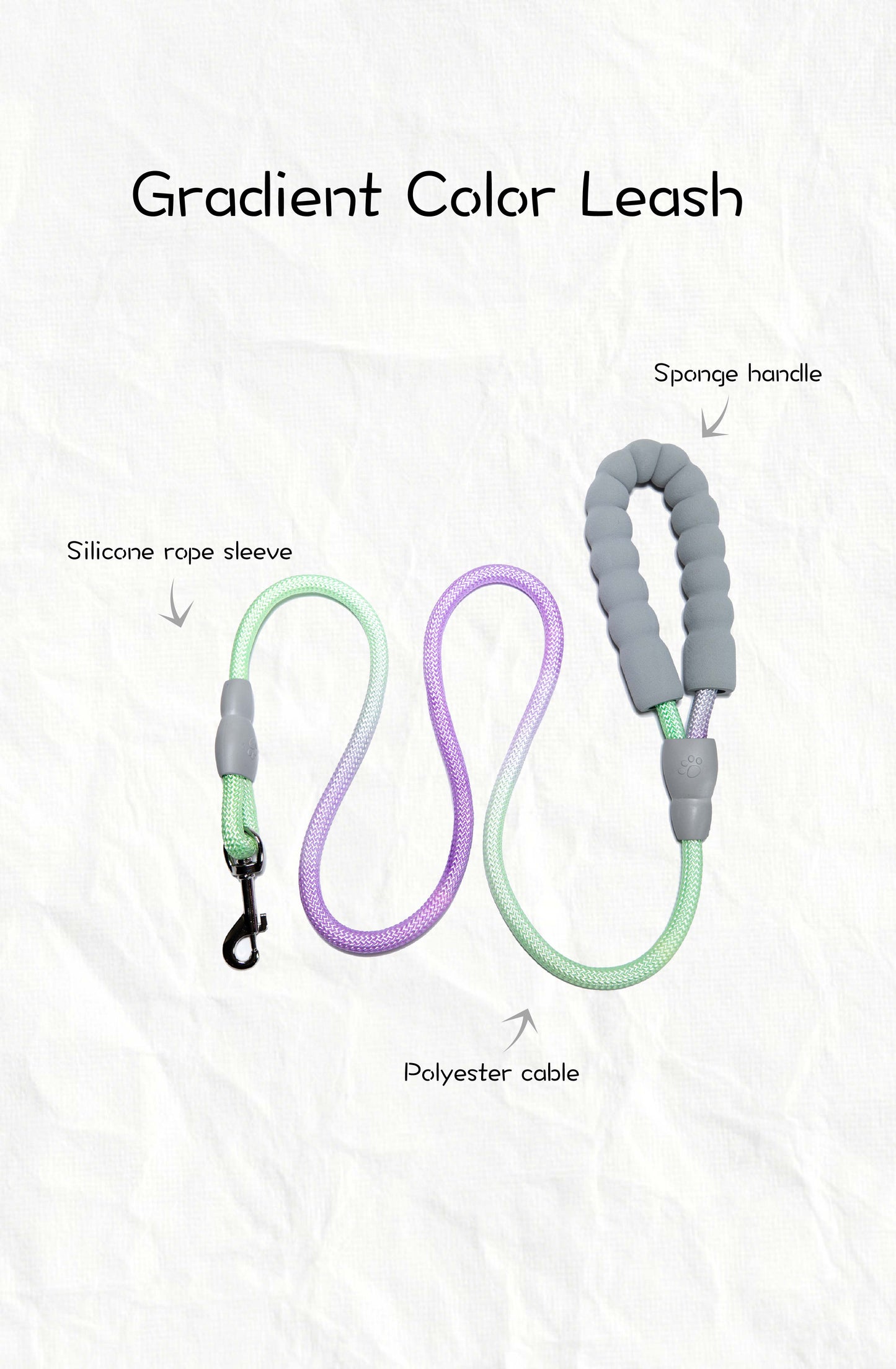 Gradient Color Leash - Soft Padded Handle