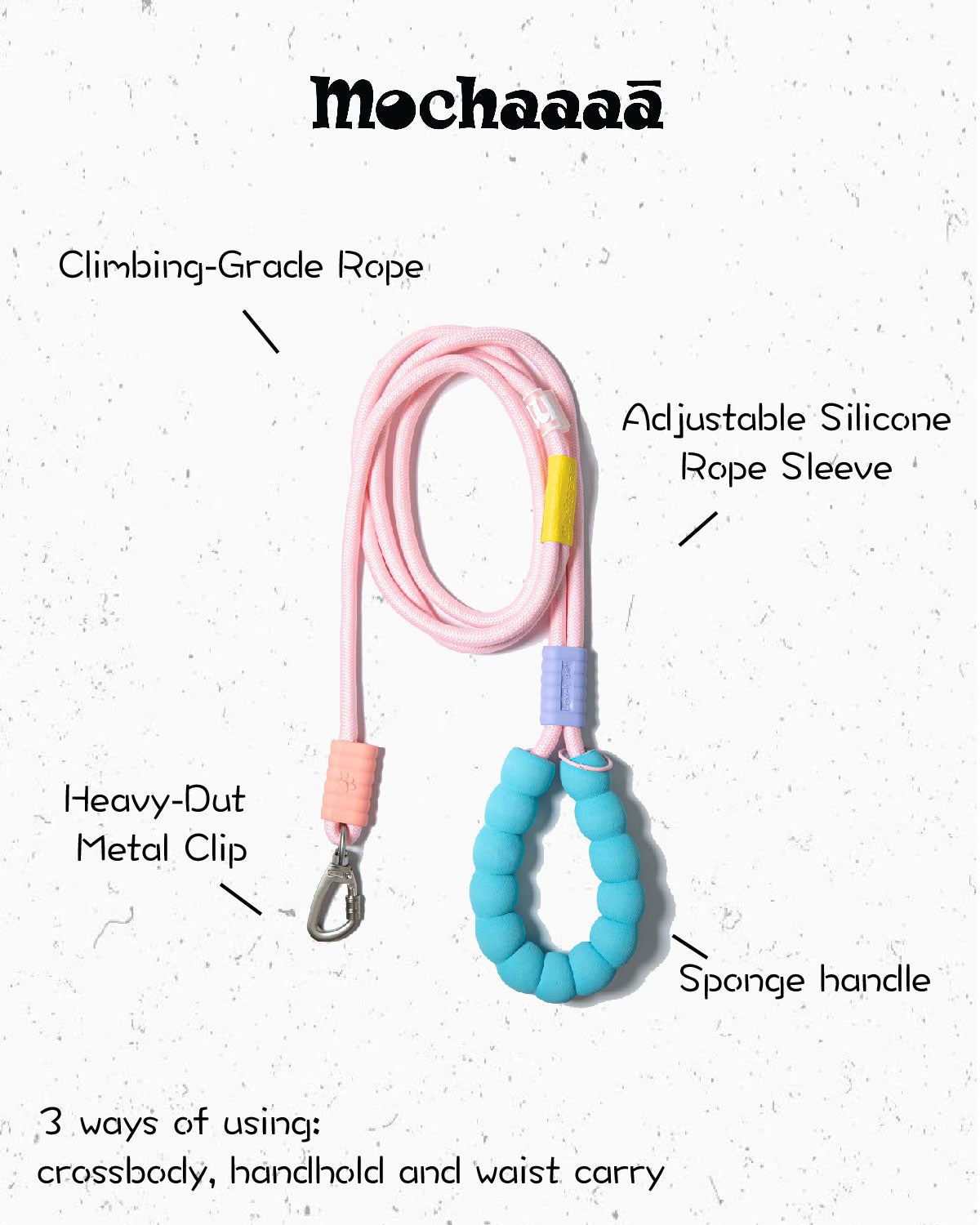 Dopamine Color Dog Leash  - Hands Free