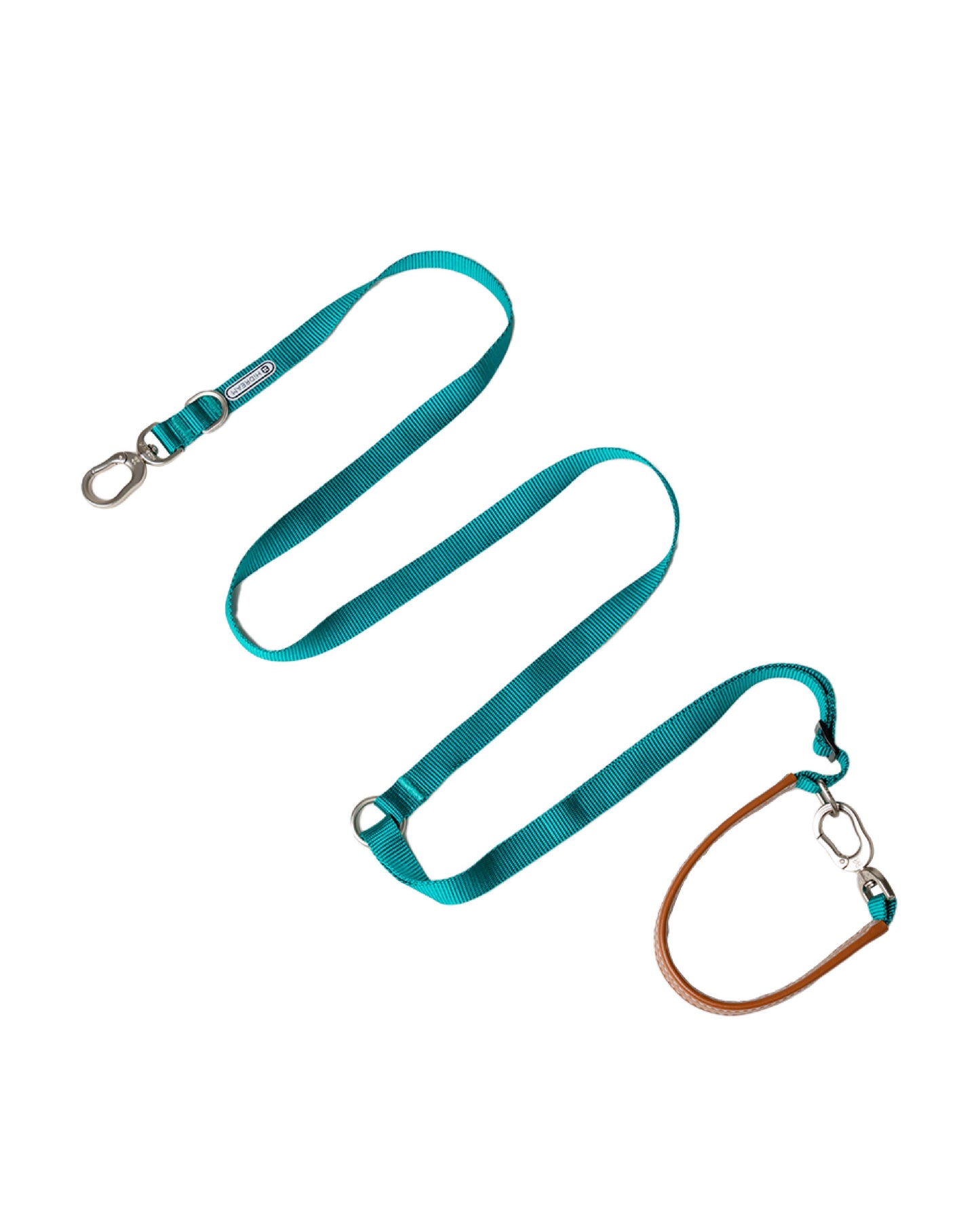 Mochaāā adjustable dog leash with vegan leather handle and high-strength metal hook – 4-in-1 hands-free design for walking, training, and running