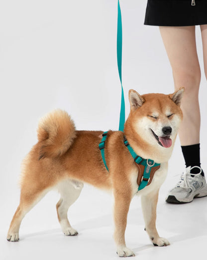 Mochaāā adjustable dog leash with vegan leather handle and high-strength metal hook – 4-in-1 hands-free design for walking, training, and running