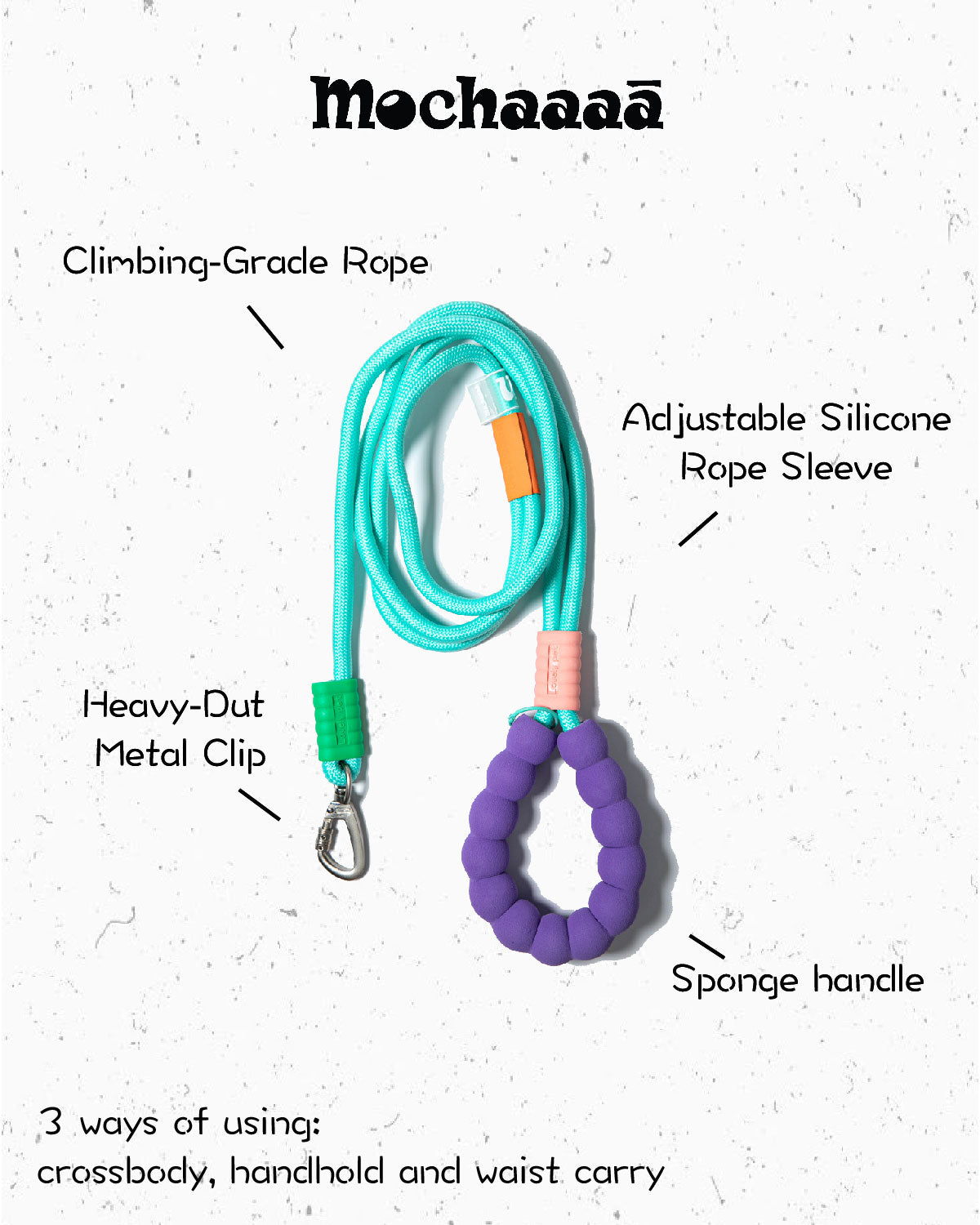 Dopamine Color Dog Leash  - Hands Free