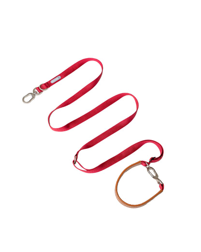 Mochaāā adjustable dog leash with vegan leather handle and high-strength metal hook – 4-in-1 hands-free design for walking, training, and running