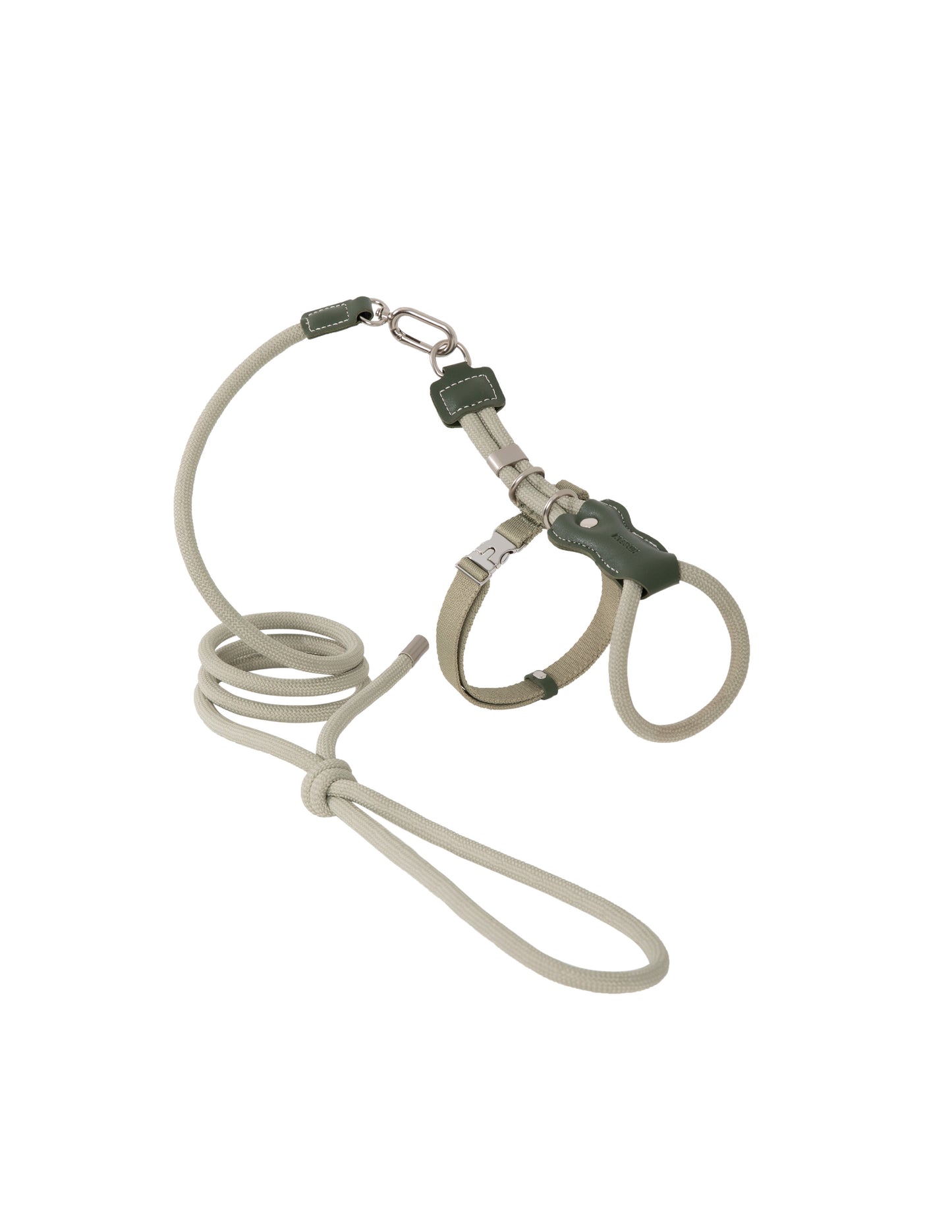 Cat harness and leash set on a white background